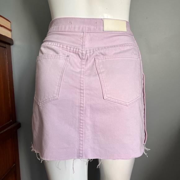 Dolls Kill x Zee Gee Why . Lilac denim micro mini skirt - Picture 5 of 15